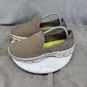 Skechers Shoes Womens Size 8.5 Brown Canvas Go Walk 3 Slip On Sneakers